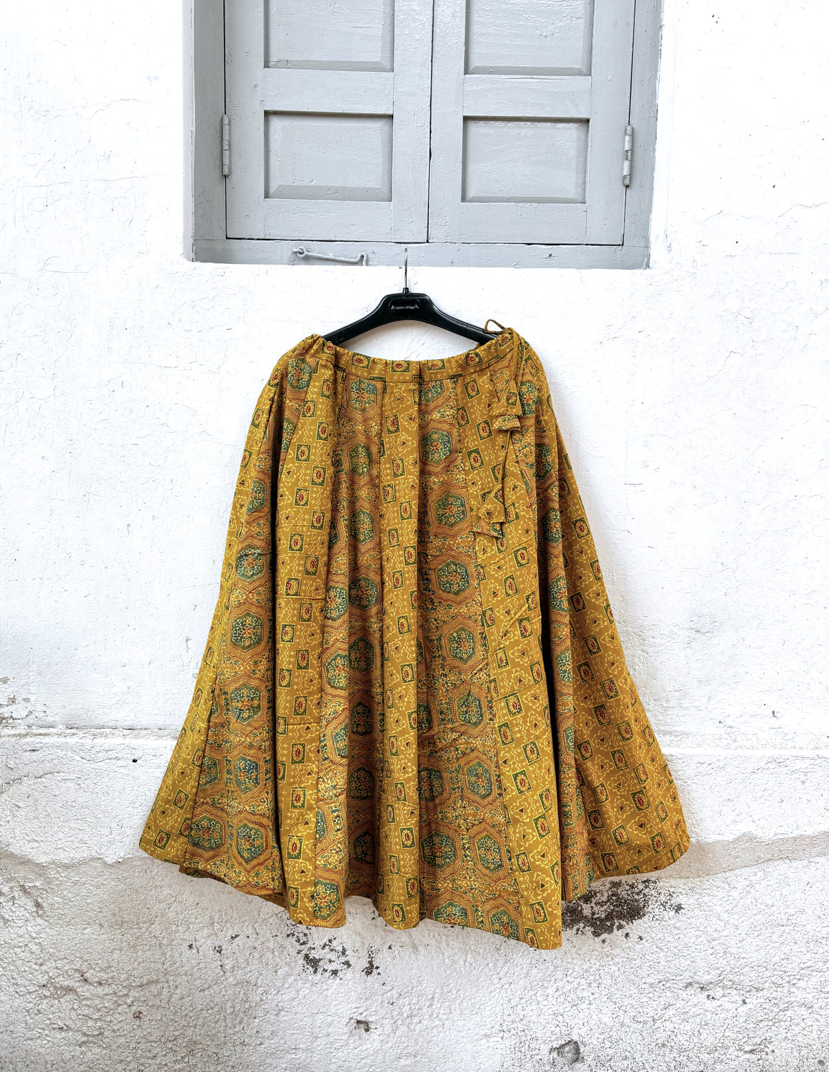 Sonajhuri Turmeric-Dyed Ajrakh Kali Skirt